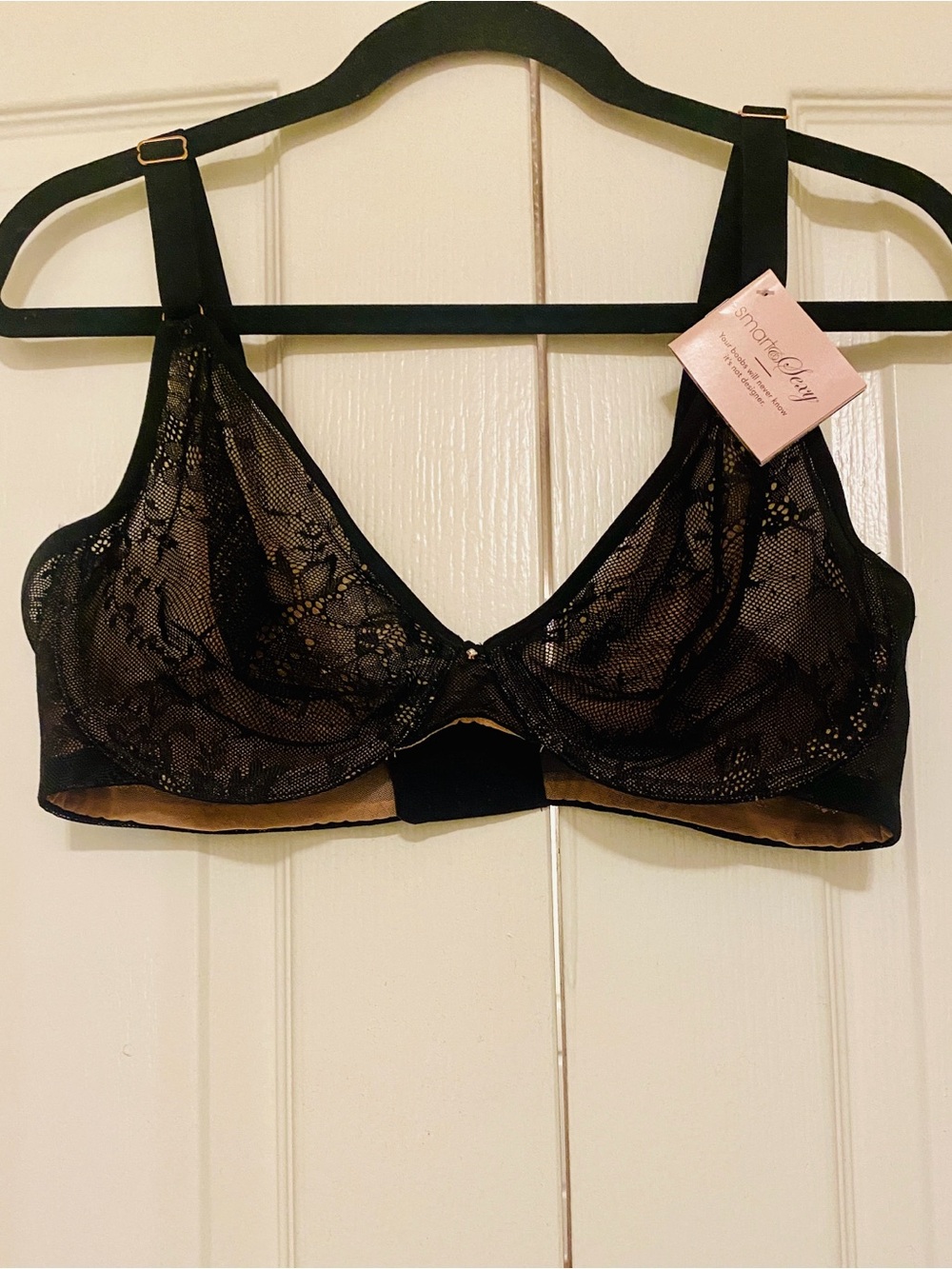 smart & sexy Black Sheer Lace Underwire Bra